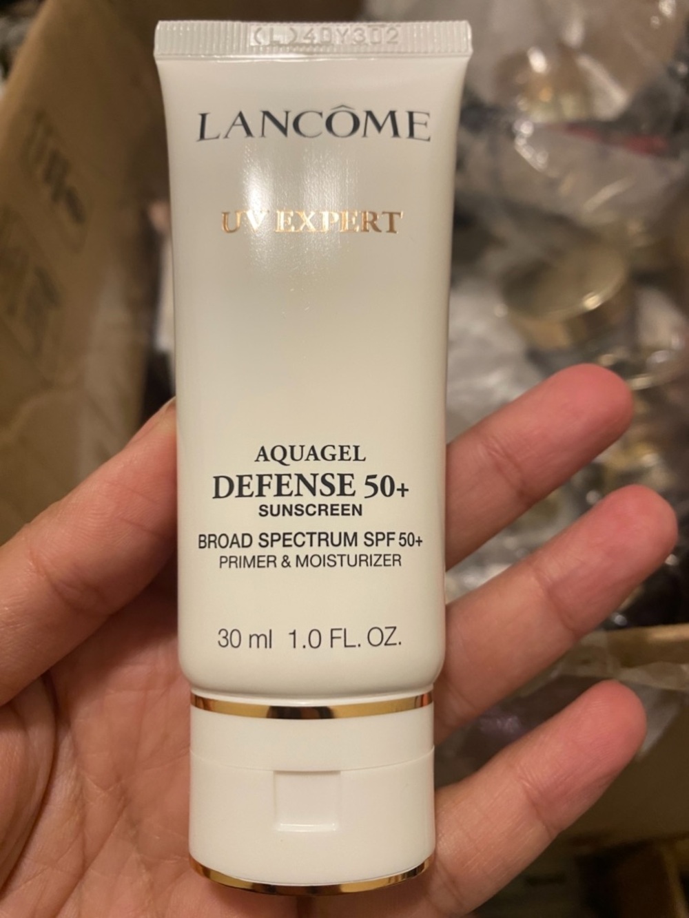 Lancome White and Gold Aquagel Defense 50+ Broad Spectrum SPF 50+ Sunscreen